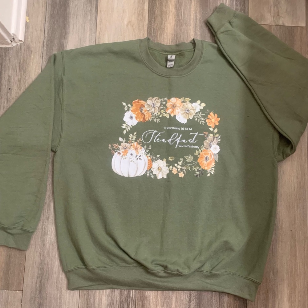 Gildan Olive Green Heavy Blend Crewneck Sweatshirt